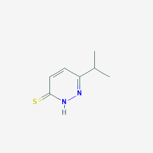 molecular formula C7H10N2S B13621492 6-(Propan-2-yl)pyridazine-3-thiol 