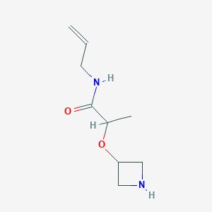 molecular formula C9H16N2O2 B13621496 n-Allyl-2-(azetidin-3-yloxy)propanamide 
