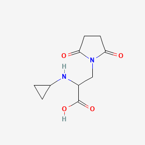 molecular formula C10H14N2O4 B13621499 2-(Cyclopropylamino)-3-(2,5-dioxopyrrolidin-1-yl)propanoic acid 