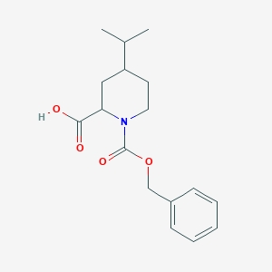 molecular formula C17H23NO4 B13621531 1-phenylmethoxycarbonyl-4-propan-2-ylpiperidine-2-carboxylic acid CAS No. 261777-48-4