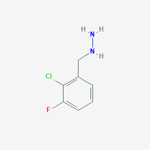 molecular formula C7H8ClFN2 B13621536 (2-Chloro-3-fluorobenzyl)hydrazine 