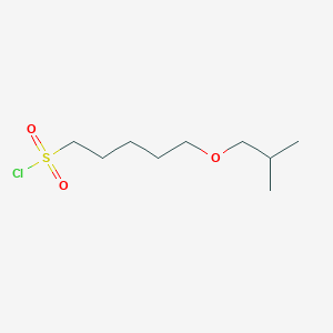 molecular formula C9H19ClO3S B13621537 5-Isobutoxypentane-1-sulfonyl chloride 