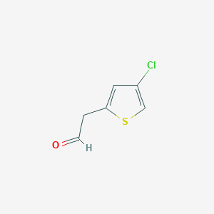 molecular formula C6H5ClOS B13621562 2-(4-Chlorothiophen-2-yl)acetaldehyde 