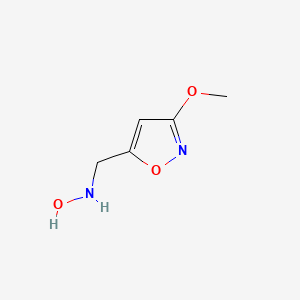 molecular formula C5H8N2O3 B13621585 N-((3-Methoxyisoxazol-5-YL)methyl)hydroxylamine 
