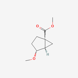 molecular formula C9H14O3 B13621602 rac-methyl (1R,4R,5R)-4-methoxybicyclo[3.1.0]hexane-1-carboxylate 