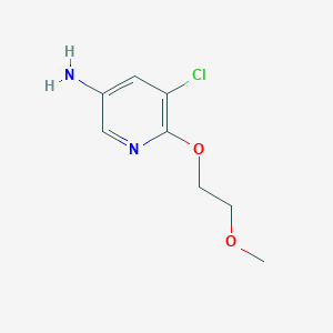 molecular formula C8H11ClN2O2 B13621608 5-Chloro-6-(2-methoxyethoxy)-3-pyridinamine CAS No. 1354225-48-1