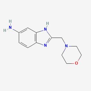 molecular formula C12H16N4O B1362163 2-(morpholin-4-ylmethyl)-1H-1,3-benzodiazol-6-amine CAS No. 313518-70-6