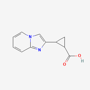 molecular formula C11H10N2O2 B13621666 2-(Imidazo[1,2-a]pyridin-2-yl)cyclopropane-1-carboxylic acid 