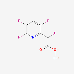 molecular formula C7H2F4LiNO2 B13621674 Lithium(1+) 2-fluoro-2-(3,5,6-trifluoropyridin-2-yl)acetate 