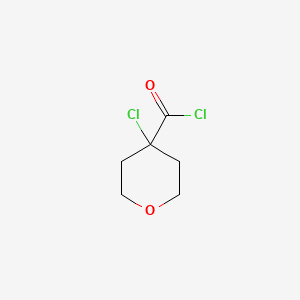 molecular formula C6H8Cl2O2 B13621687 4-Chlorooxane-4-carbonyl chloride CAS No. 99338-33-7