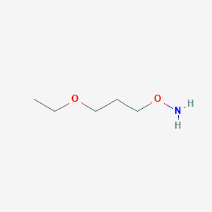molecular formula C5H13NO2 B13621689 O-(3-ethoxypropyl)hydroxylamine 