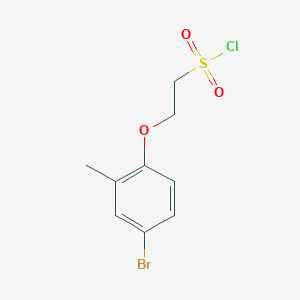 molecular formula C9H10BrClO3S B13621697 2-(4-Bromo-2-methylphenoxy)ethane-1-sulfonyl chloride 