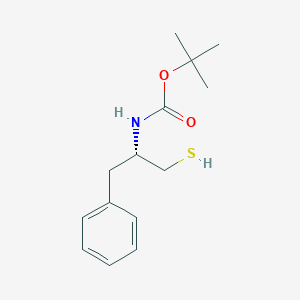 molecular formula C14H21NO2S B136217 (S)-tert-Butyl (1-mercapto-3-phenylpropan-2-yl)carbamate CAS No. 141437-85-6