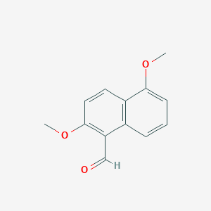 molecular formula C13H12O3 B13621710 2,5-Dimethoxynaphthalene-1-carbaldehyde 