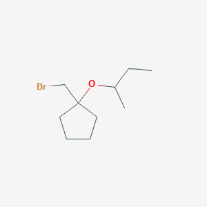 molecular formula C10H19BrO B13621714 1-(Bromomethyl)-1-(sec-butoxy)cyclopentane 