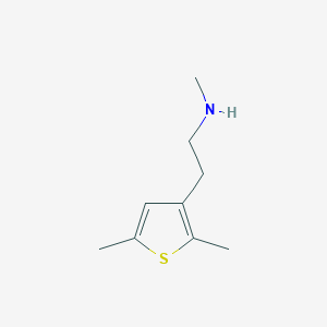 molecular formula C9H15NS B13621719 2-(2,5-Dimethylthiophen-3-yl)-N-methylethan-1-amine 