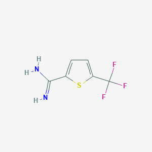 molecular formula C6H5F3N2S B13621731 5-(Trifluoromethyl)thiophene-2-carboximidamide CAS No. 1260663-11-3