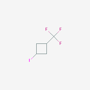 molecular formula C5H6F3I B13621759 1-Iodo-3-(trifluoromethyl)cyclobutane 