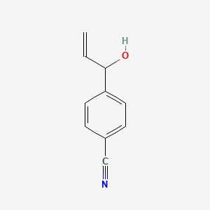 molecular formula C10H9NO B13621799 1-(4-Cyanophenyl)-2-propen-1-ol CAS No. 90923-70-9