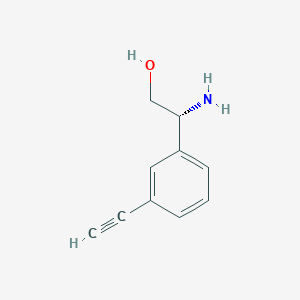 molecular formula C10H11NO B13621816 (r)-2-Amino-2-(3-ethynylphenyl)ethan-1-ol 