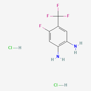 molecular formula C7H8Cl2F4N2 B13621826 4-Fluoro-5-(trifluoromethyl)benzene-1,2-diamine dihydrochloride 