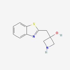 molecular formula C11H12N2OS B13621834 3-(Benzo[d]thiazol-2-ylmethyl)azetidin-3-ol 