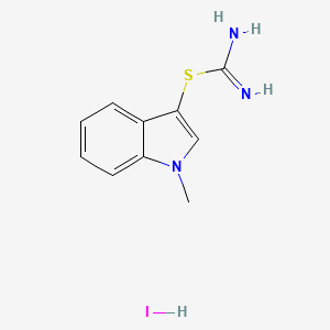molecular formula C10H12IN3S B1362184 (1-Methylindol-3-yl) carbamimidothioate;hydroiodide 