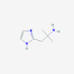 molecular formula C7H13N3 B13621856 1-(1H-Imidazol-2-YL)-2-methylpropan-2-amine 