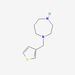 molecular formula C10H16N2S B13621868 1-(Thiophen-3-ylmethyl)-1,4-diazepane 