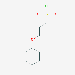 molecular formula C9H17ClO3S B13621874 3-(Cyclohexyloxy)propane-1-sulfonyl chloride 