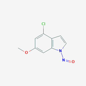 molecular formula C9H7ClN2O2 B136219 1H-Indole, 4-chloro-6-methoxy-1-nitroso- CAS No. 147359-16-8