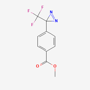 molecular formula C10H7F3N2O2 B13621902 Methyl 4-(3-(trifluoromethyl)-3H-diazirin-3-yl)benzoate 