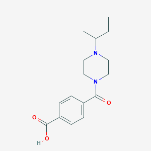 molecular formula C16H22N2O3 B1362192 4-(4-butan-2-ylpiperazine-1-carbonyl)benzoic Acid 