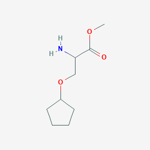 molecular formula C9H17NO3 B13621934 Methyl o-cyclopentylserinate 
