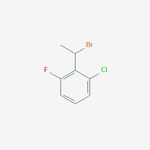 molecular formula C8H7BrClF B13621936 2-(1-Bromoethyl)-1-chloro-3-fluorobenzene 