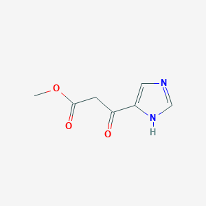 molecular formula C7H8N2O3 B13621960 methyl 3-(1H-imidazol-5-yl)-3-oxopropanoate 