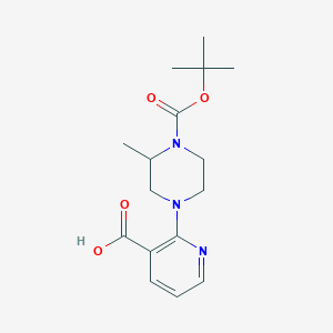 2-{4-[(tert-Butoxy)carbonyl]-3-methylpiperazin-1-yl}pyridine-3-carboxylic acid