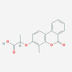 molecular formula C17H14O5 B1362203 2-[(4-methyl-6-oxo-6H-benzo[c]chromen-3-yl)oxy]propanoic acid CAS No. 314744-86-0