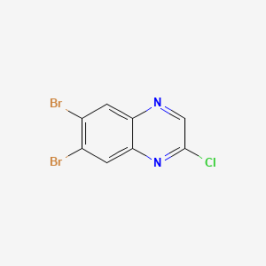 molecular formula C8H3Br2ClN2 B13622075 6,7-Dibromo-2-chloroquinoxaline 