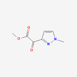 molecular formula C7H8N2O3 B13622097 methyl 2-(1-methyl-1H-pyrazol-3-yl)-2-oxoacetate 