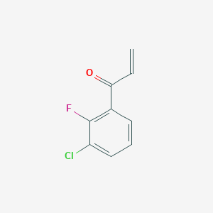 molecular formula C9H6ClFO B13622125 1-(3-Chloro-2-fluorophenyl)prop-2-en-1-one 