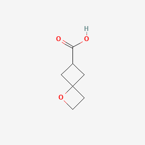 molecular formula C7H10O3 B13622148 1-Oxaspiro[3.3]heptane-6-carboxylic acid 