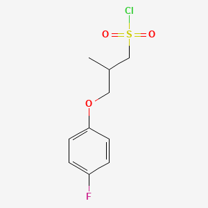 molecular formula C10H12ClFO3S B13622171 3-(4-Fluorophenoxy)-2-methylpropane-1-sulfonyl chloride 