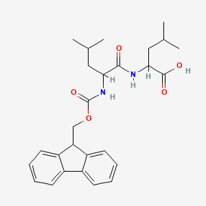 molecular formula C27H34N2O5 B13622224 N-Fmoc-L-leucyl-L-leucine 