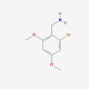 molecular formula C9H12BrNO2 B13622240 (2-Bromo-4,6-dimethoxyphenyl)methanamine 