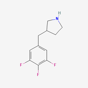molecular formula C11H12F3N B13622307 3-(3,4,5-Trifluorobenzyl)pyrrolidine 