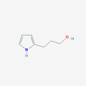 molecular formula C7H11NO B13622313 3-(1H-Pyrrol-2-yl)propan-1-ol CAS No. 7699-48-1