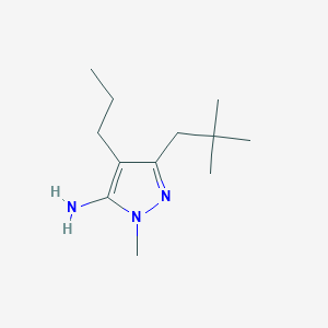 molecular formula C12H23N3 B13622357 1-Methyl-3-neopentyl-4-propyl-1h-pyrazol-5-amine 