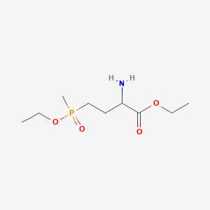 molecular formula C9H20NO4P B13622362 Ethyl 2-amino-4-(ethoxymethylphosphinyl)butanoate CAS No. 121010-92-2