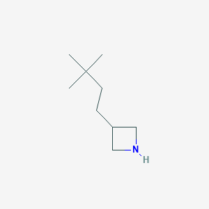 molecular formula C9H19N B13622395 3-(3,3-Dimethylbutyl)azetidine 
